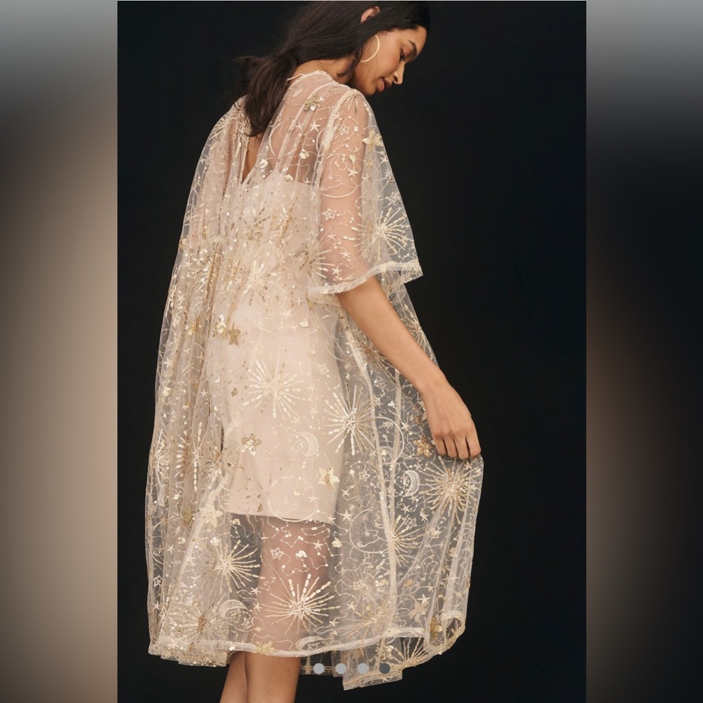 Anthropologie Beaded Celestial Kaftan
